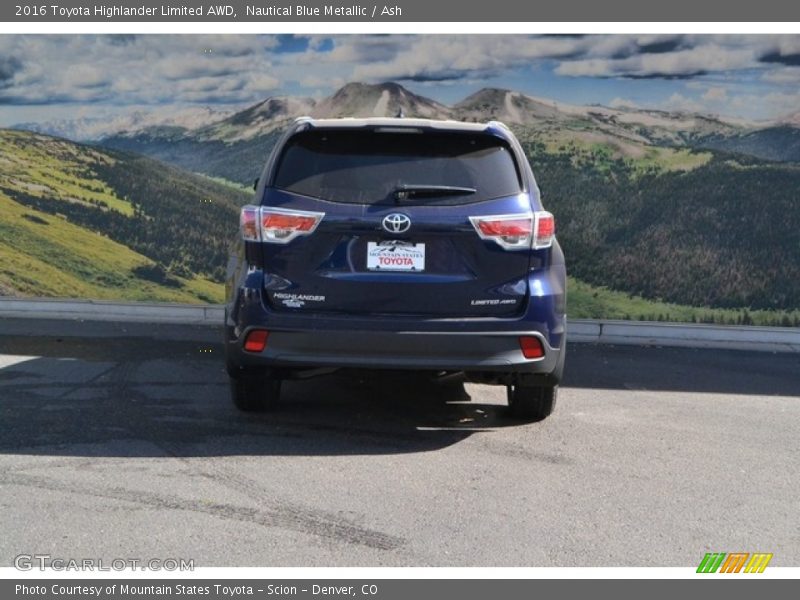 Nautical Blue Metallic / Ash 2016 Toyota Highlander Limited AWD