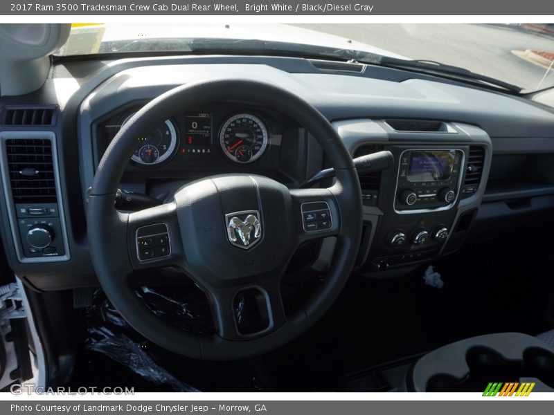 Bright White / Black/Diesel Gray 2017 Ram 3500 Tradesman Crew Cab Dual Rear Wheel