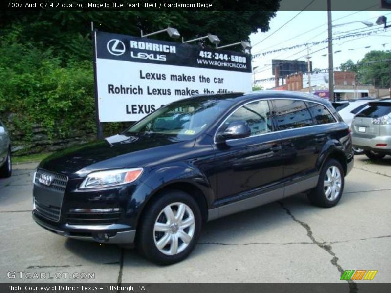 Mugello Blue Pearl Effect / Cardamom Beige 2007 Audi Q7 4.2 quattro