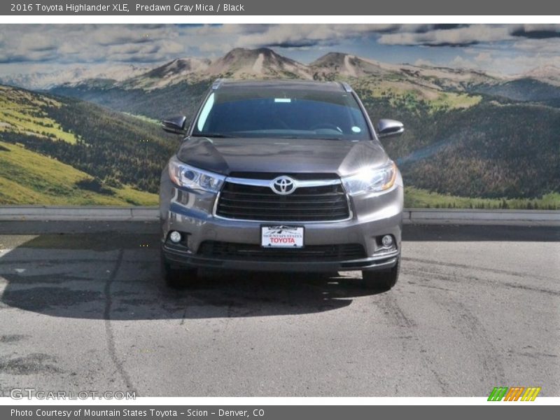Predawn Gray Mica / Black 2016 Toyota Highlander XLE