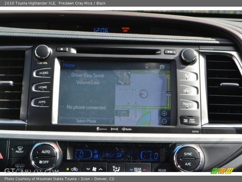 Predawn Gray Mica / Black 2016 Toyota Highlander XLE