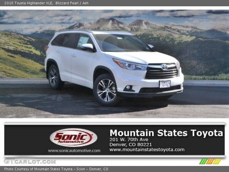 Blizzard Pearl / Ash 2016 Toyota Highlander XLE
