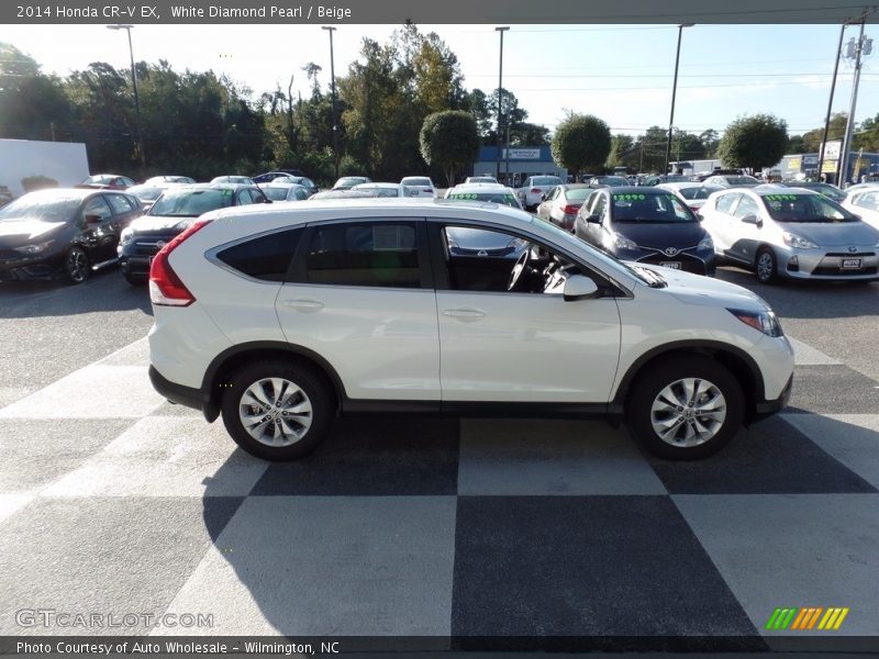 White Diamond Pearl / Beige 2014 Honda CR-V EX