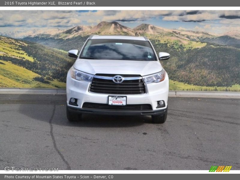 Blizzard Pearl / Black 2016 Toyota Highlander XLE