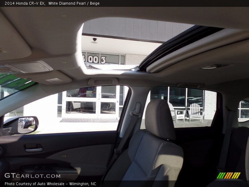 White Diamond Pearl / Beige 2014 Honda CR-V EX