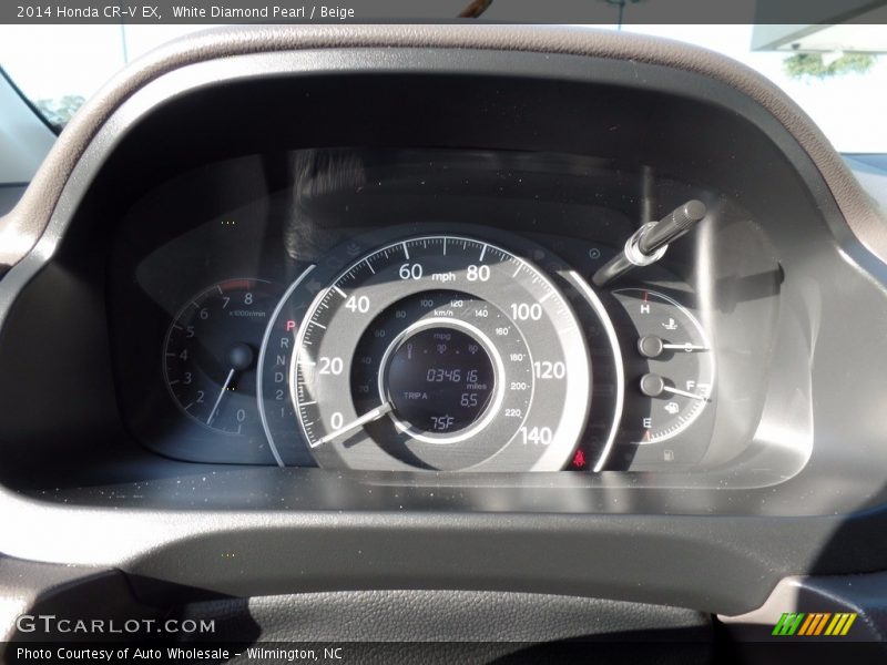 White Diamond Pearl / Beige 2014 Honda CR-V EX