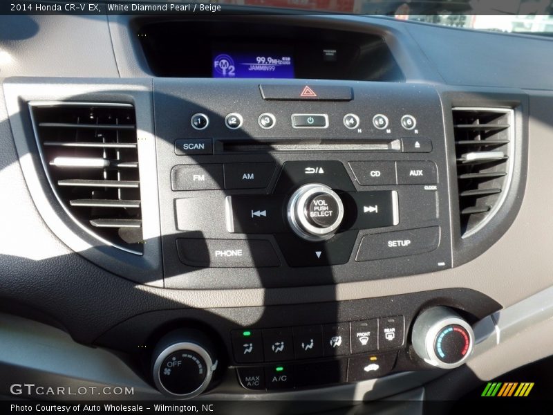 White Diamond Pearl / Beige 2014 Honda CR-V EX