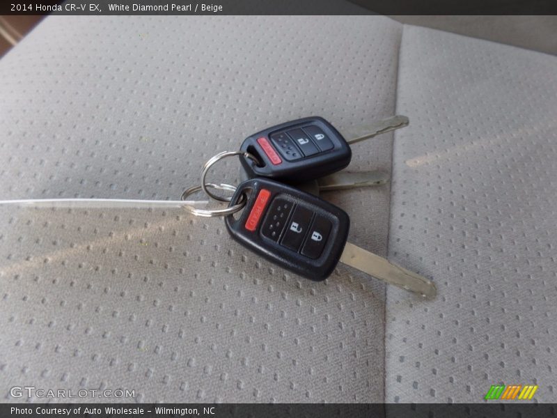 White Diamond Pearl / Beige 2014 Honda CR-V EX