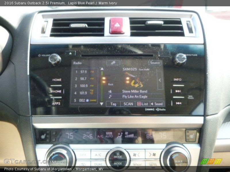Lapis Blue Pearl / Warm Ivory 2016 Subaru Outback 2.5i Premium
