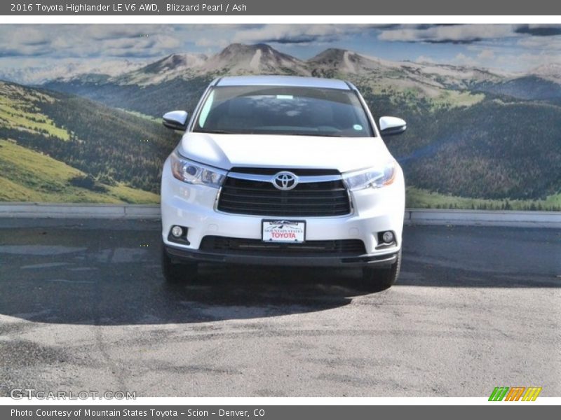 Blizzard Pearl / Ash 2016 Toyota Highlander LE V6 AWD