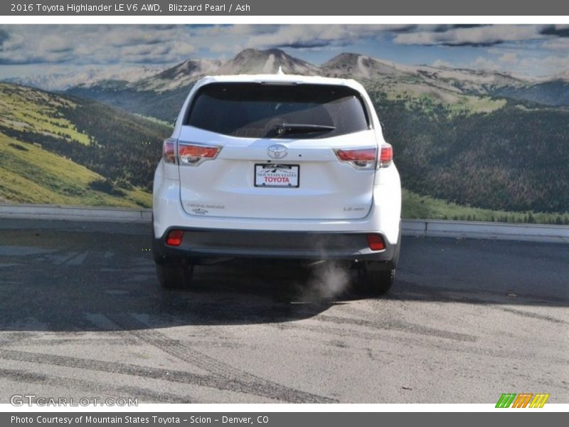 Blizzard Pearl / Ash 2016 Toyota Highlander LE V6 AWD