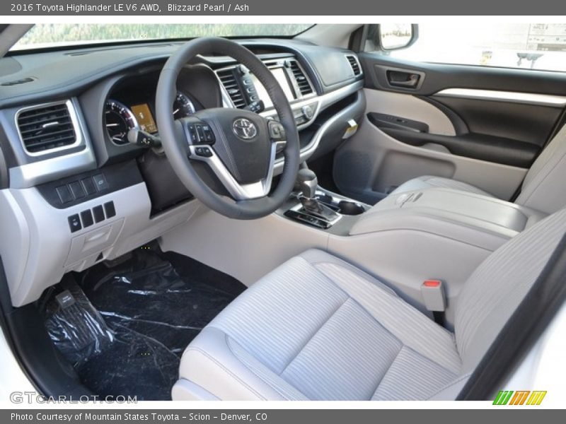 Blizzard Pearl / Ash 2016 Toyota Highlander LE V6 AWD
