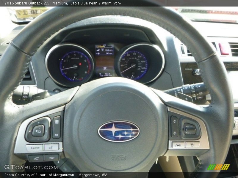 Lapis Blue Pearl / Warm Ivory 2016 Subaru Outback 2.5i Premium