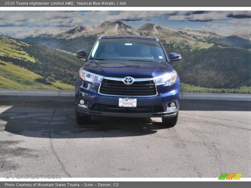 Nautical Blue Metallic / Ash 2016 Toyota Highlander Limited AWD