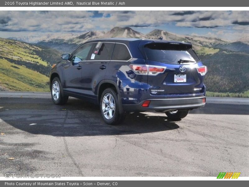 Nautical Blue Metallic / Ash 2016 Toyota Highlander Limited AWD