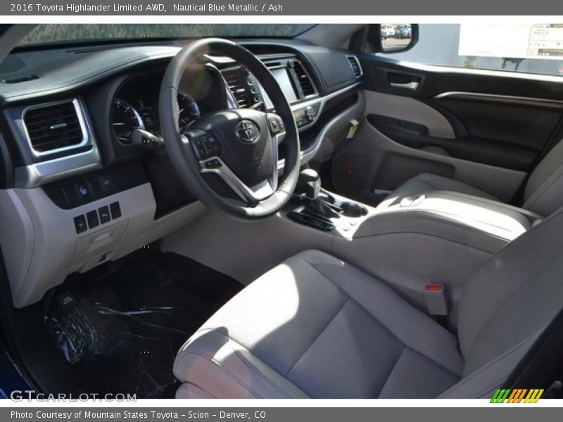 Nautical Blue Metallic / Ash 2016 Toyota Highlander Limited AWD