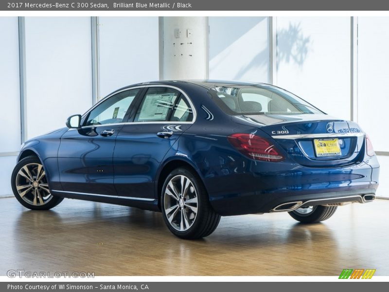 Brilliant Blue Metallic / Black 2017 Mercedes-Benz C 300 Sedan
