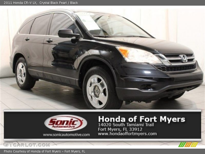 Crystal Black Pearl / Black 2011 Honda CR-V LX