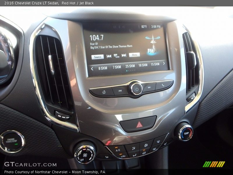 Red Hot / Jet Black 2016 Chevrolet Cruze LT Sedan