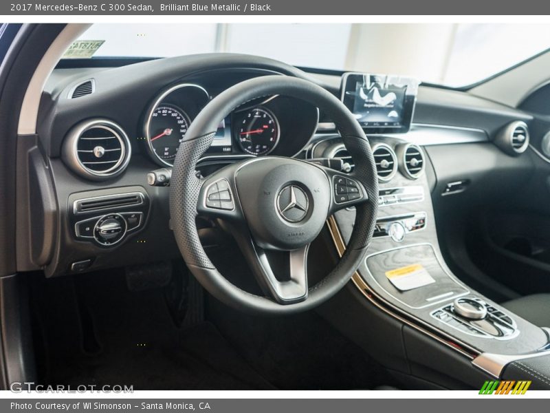 Brilliant Blue Metallic / Black 2017 Mercedes-Benz C 300 Sedan