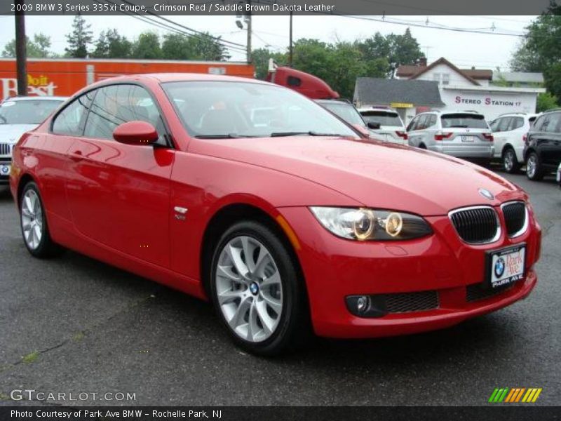 Crimson Red / Saddle Brown Dakota Leather 2009 BMW 3 Series 335xi Coupe