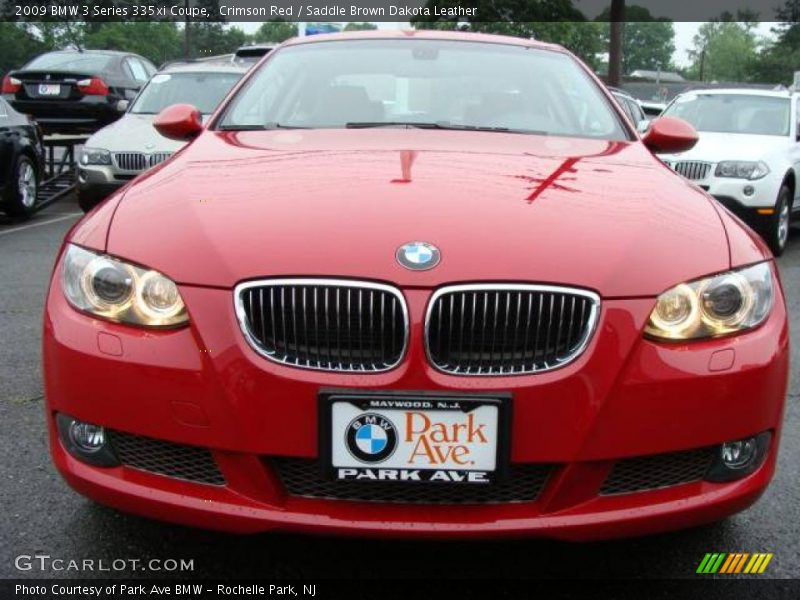 Crimson Red / Saddle Brown Dakota Leather 2009 BMW 3 Series 335xi Coupe