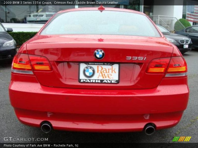 Crimson Red / Saddle Brown Dakota Leather 2009 BMW 3 Series 335xi Coupe