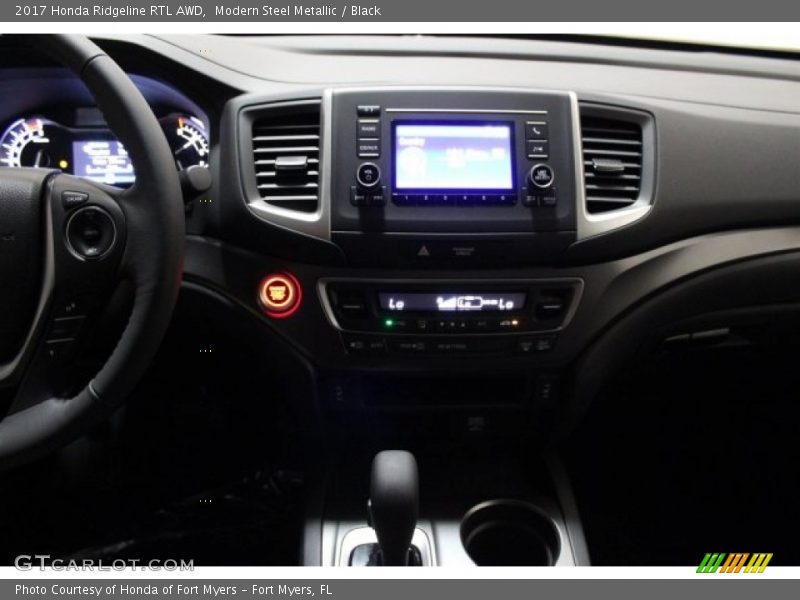 Modern Steel Metallic / Black 2017 Honda Ridgeline RTL AWD