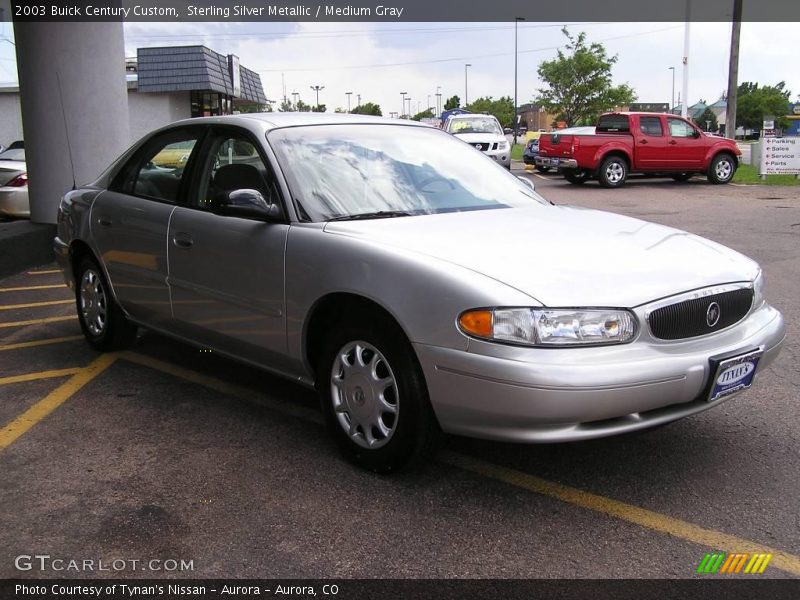 Sterling Silver Metallic / Medium Gray 2003 Buick Century Custom