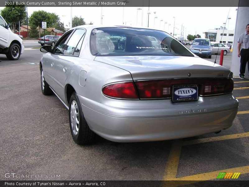 Sterling Silver Metallic / Medium Gray 2003 Buick Century Custom