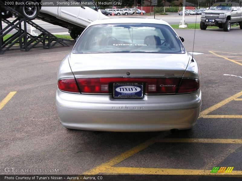 Sterling Silver Metallic / Medium Gray 2003 Buick Century Custom