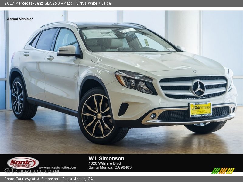 Cirrus White / Beige 2017 Mercedes-Benz GLA 250 4Matic