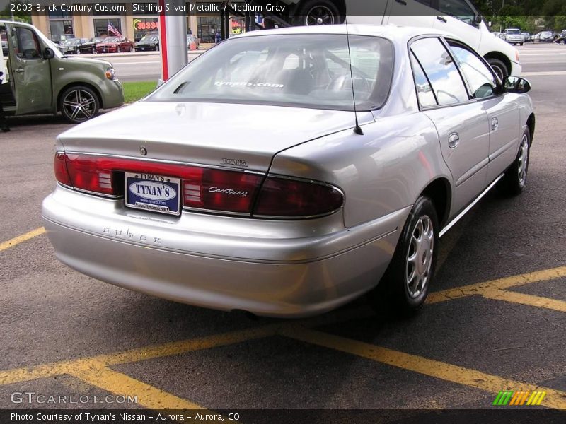 Sterling Silver Metallic / Medium Gray 2003 Buick Century Custom
