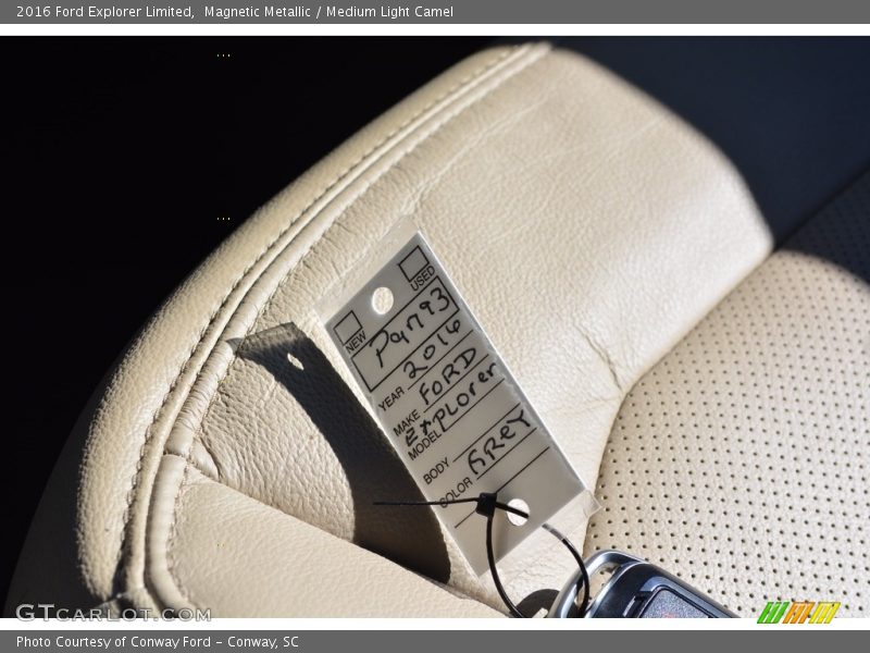 Magnetic Metallic / Medium Light Camel 2016 Ford Explorer Limited