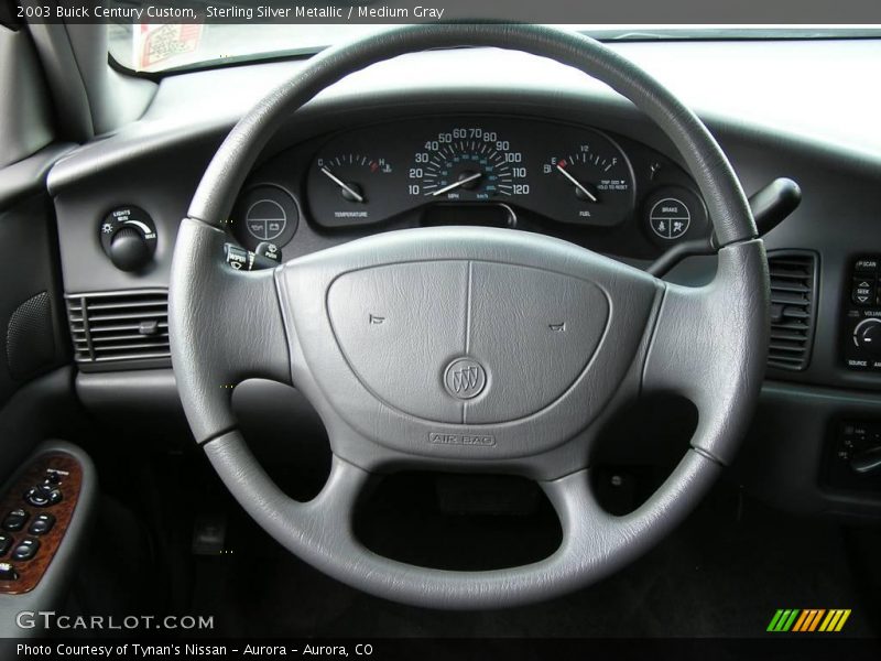 Sterling Silver Metallic / Medium Gray 2003 Buick Century Custom