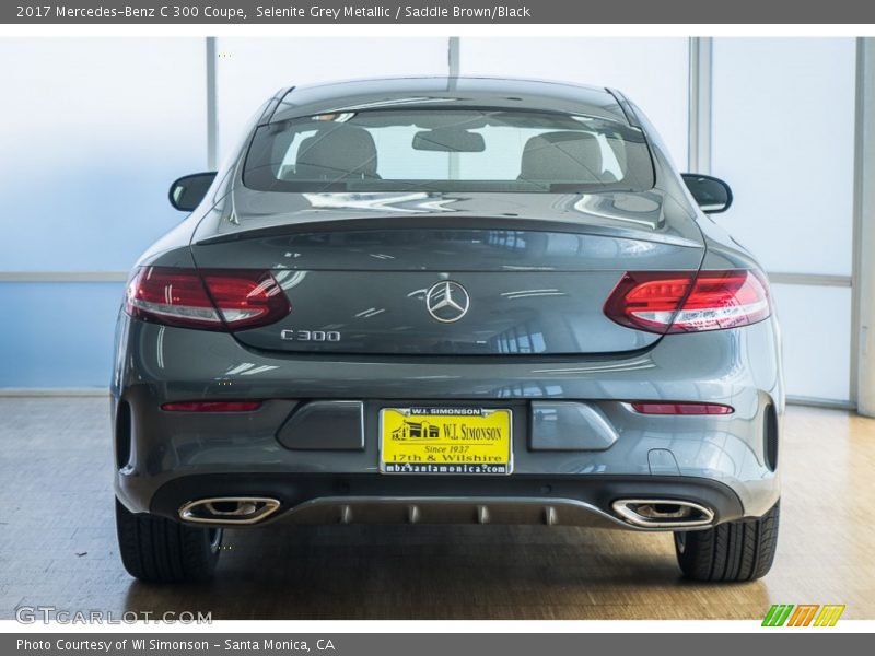 Selenite Grey Metallic / Saddle Brown/Black 2017 Mercedes-Benz C 300 Coupe