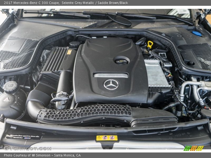 Selenite Grey Metallic / Saddle Brown/Black 2017 Mercedes-Benz C 300 Coupe