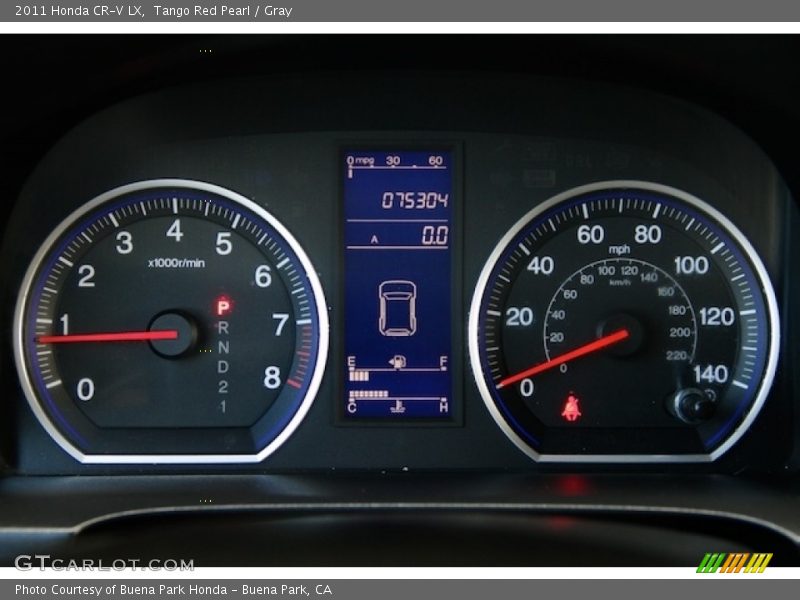 Tango Red Pearl / Gray 2011 Honda CR-V LX