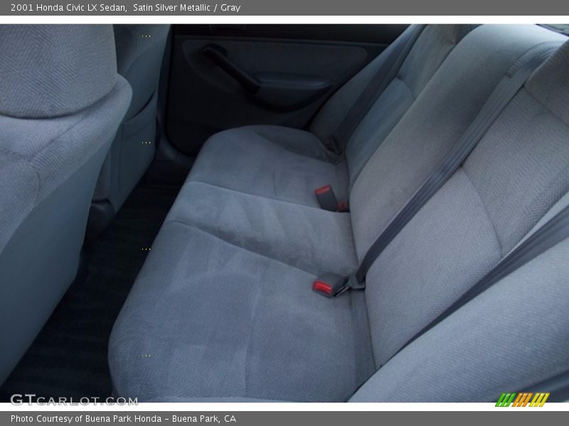 Satin Silver Metallic / Gray 2001 Honda Civic LX Sedan