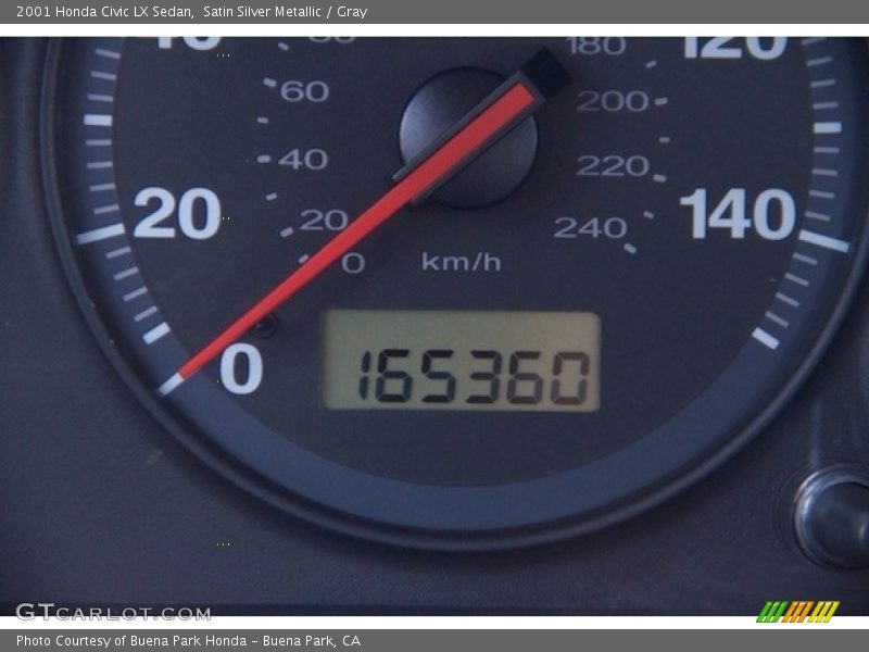 Satin Silver Metallic / Gray 2001 Honda Civic LX Sedan