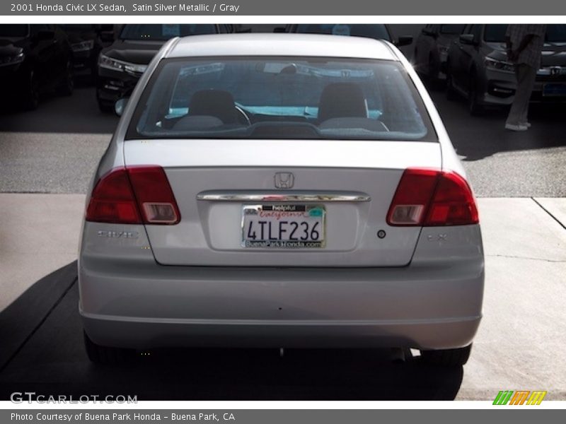 Satin Silver Metallic / Gray 2001 Honda Civic LX Sedan