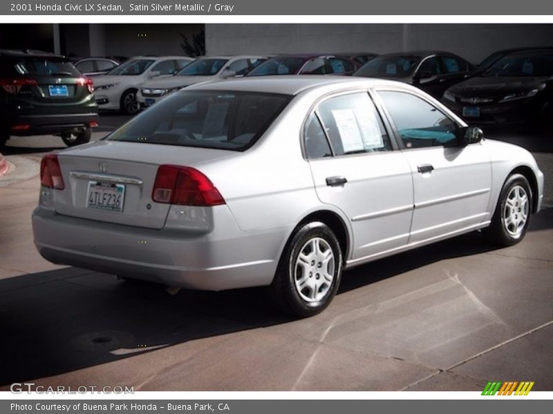 Satin Silver Metallic / Gray 2001 Honda Civic LX Sedan