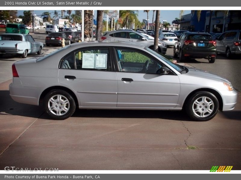 Satin Silver Metallic / Gray 2001 Honda Civic LX Sedan