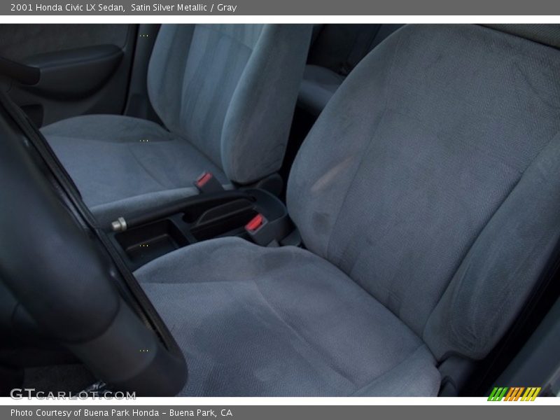 Satin Silver Metallic / Gray 2001 Honda Civic LX Sedan