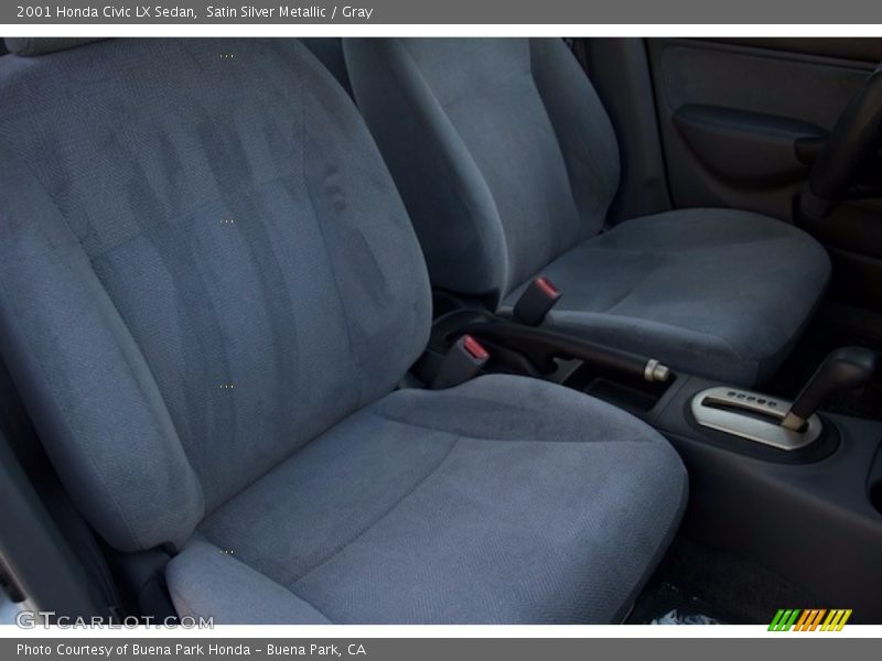 Satin Silver Metallic / Gray 2001 Honda Civic LX Sedan