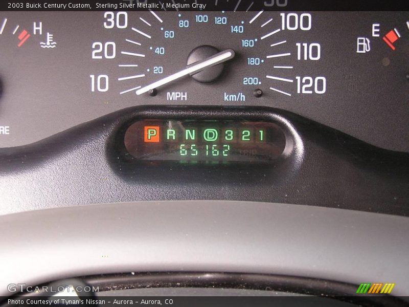 Sterling Silver Metallic / Medium Gray 2003 Buick Century Custom