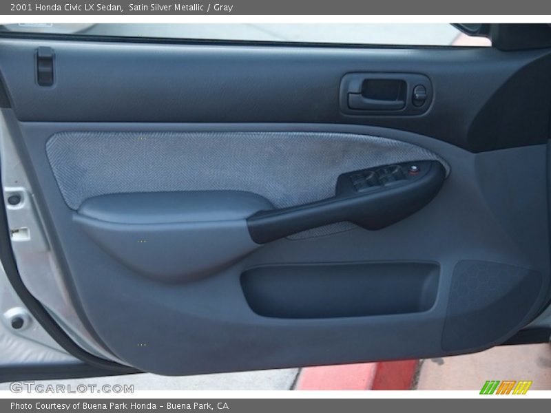 Satin Silver Metallic / Gray 2001 Honda Civic LX Sedan