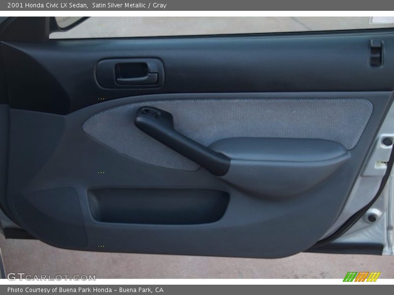 Satin Silver Metallic / Gray 2001 Honda Civic LX Sedan