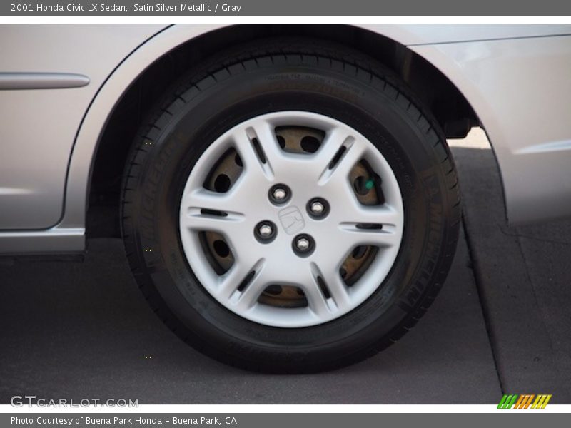 Satin Silver Metallic / Gray 2001 Honda Civic LX Sedan
