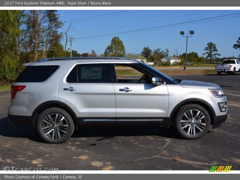 Ingot Silver / Ebony Black 2017 Ford Explorer Platinum 4WD